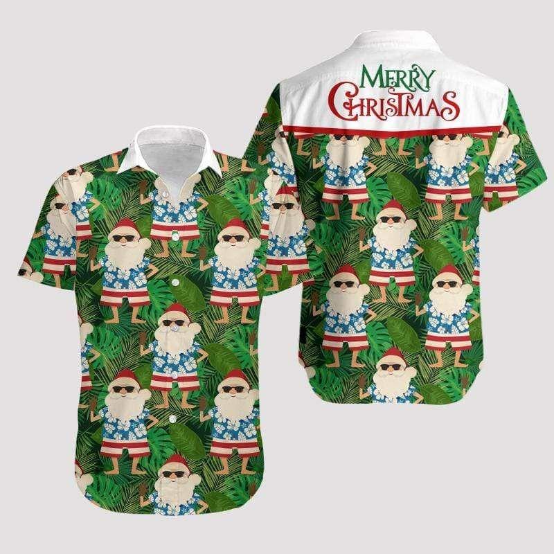 Beach Shirt Discover Cool Merry Christmas Santa Claus Funny Hawaiian Aloha Shirts