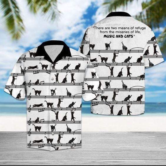 Beach Shirt Buy Hawaiian Aloha Shirts Music And Cat