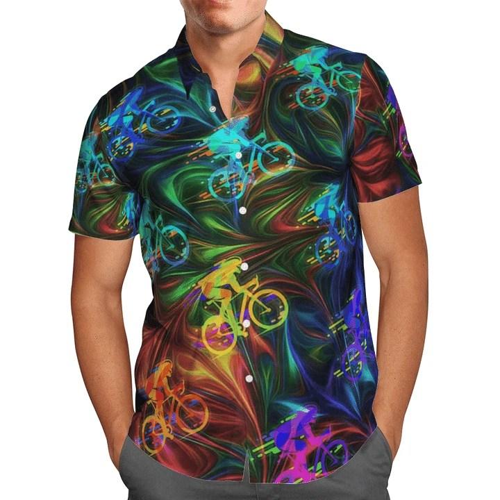 Beach Shirt Discover Cool Cycling Color Hawaiian Aloha Shirts