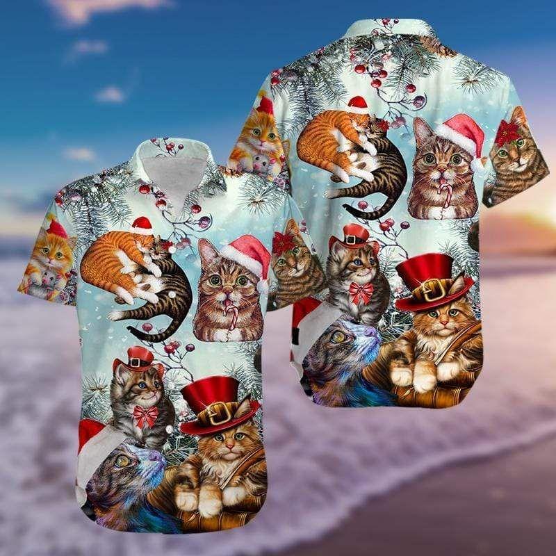 Beach Shirt Check Out This Awesome Hawaiian Aloha Shirts Believe In Magic Of Christmas Cute Cats H