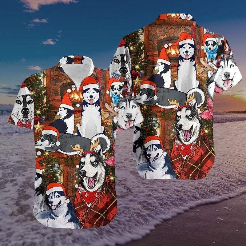 Beach Shirt Buy Hawaiian Aloha Shirts Christmas With Husky