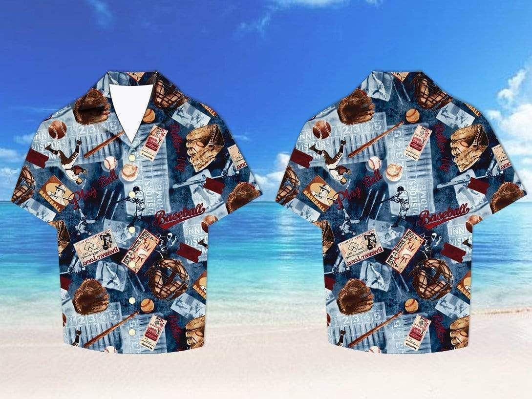 Beach Shirt Coer Your Body With Amazing Baseball Pattern Hawaiian Aloha Shirts 119