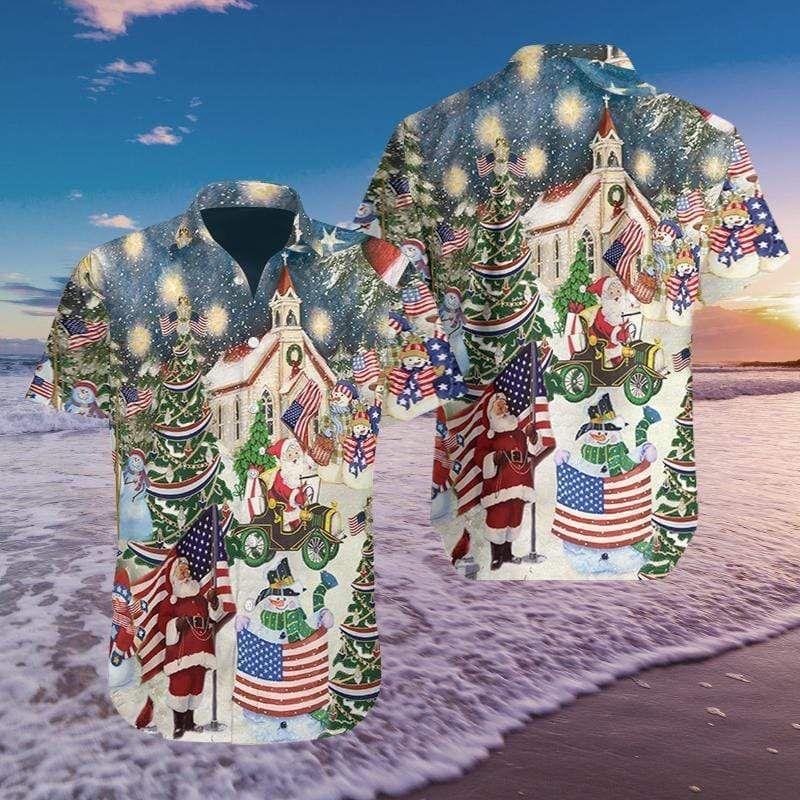 Beach Shirt Buy Hawaiian Aloha Shirts Patriotism American On Christmas