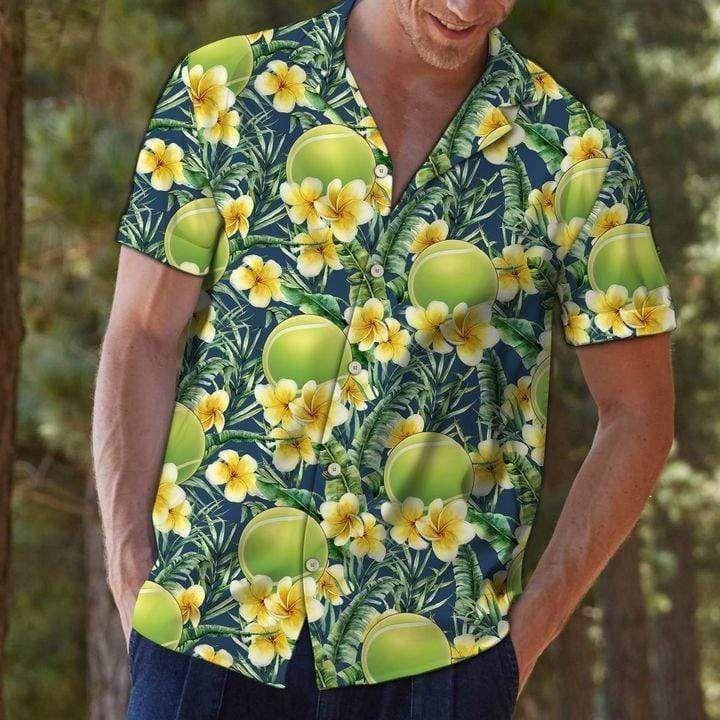 Beach Shirt Find Tennis Frangipani Tropical Hawaiian Aloha Shirts 