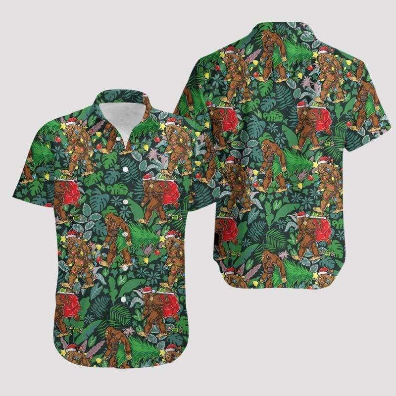 Beach Shirt Buy Big Foot Christmas Hawaiian Aloha Shirts