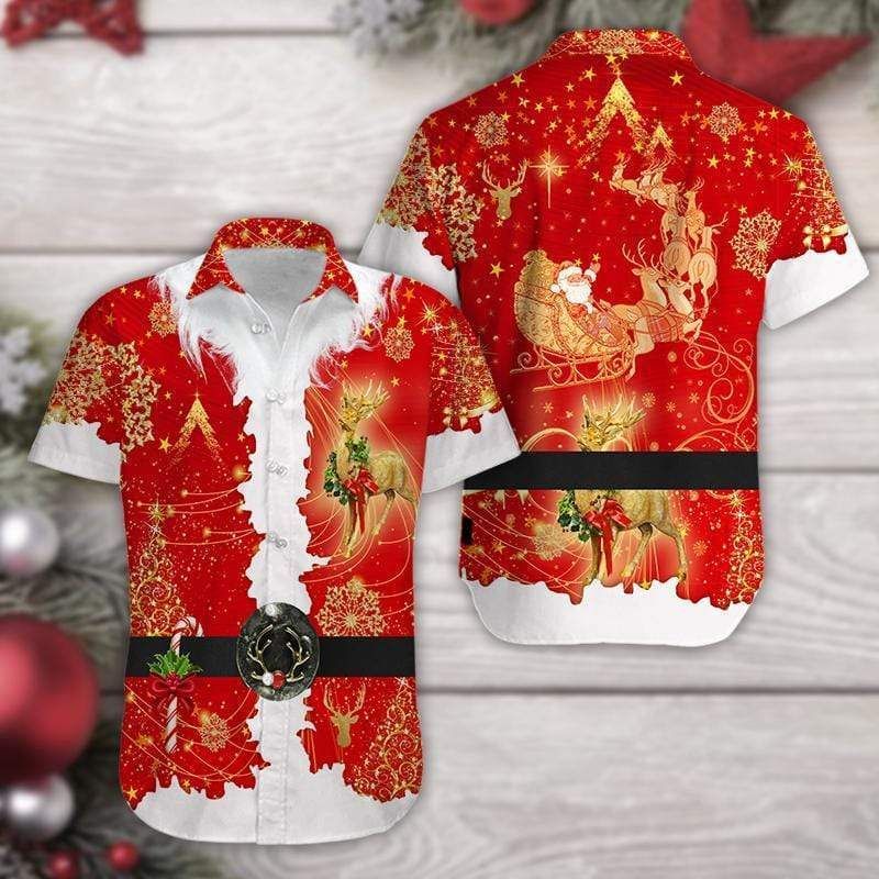 Beach Shirt Discoer Cool Hawaiian Aloha Shirts Special Santa Claus Costume Christmas H