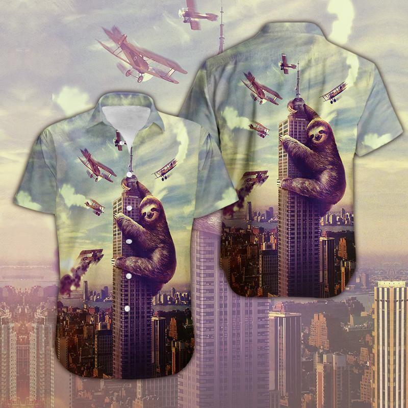 Beach Shirt High Quality Hawaiian Aloha Shirts Slothrilla Funny 