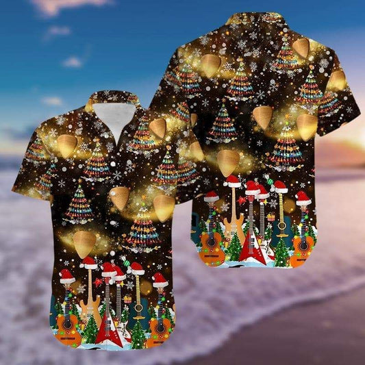 Beach Shirt Buy Hawaiian Aloha Shirts Guitar Christmas Tree H