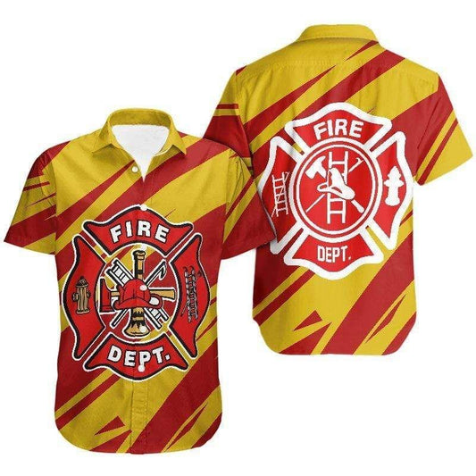 Beach Shirt Shop From 1000 Unique Hawaiian Aloha Shirts Firefighter Red And Yellow 