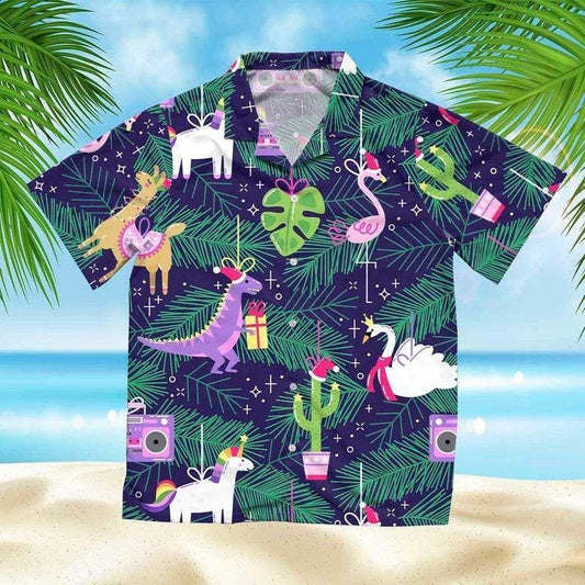 Beach Shirt Order Magic Unicorn Llama Flamingo Dinosaurs Christmas Funny Hawaiian Aloha Shirts 