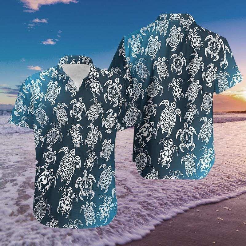 Beach Shirt Get Now Blue Sea Turtle Honu Hawaiian Aloha Shirts