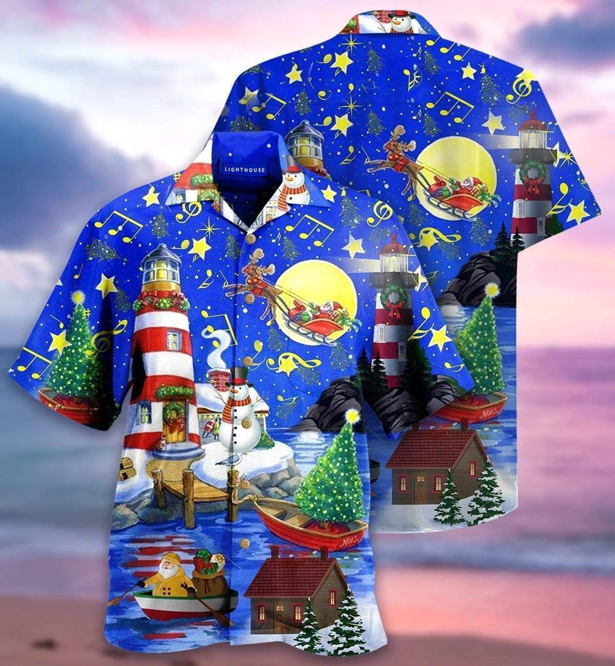 Beach Shirt Check Out This Awesome Amazing Sky In Christmas Day Santa Claus Hawaiian Aloha Shirts