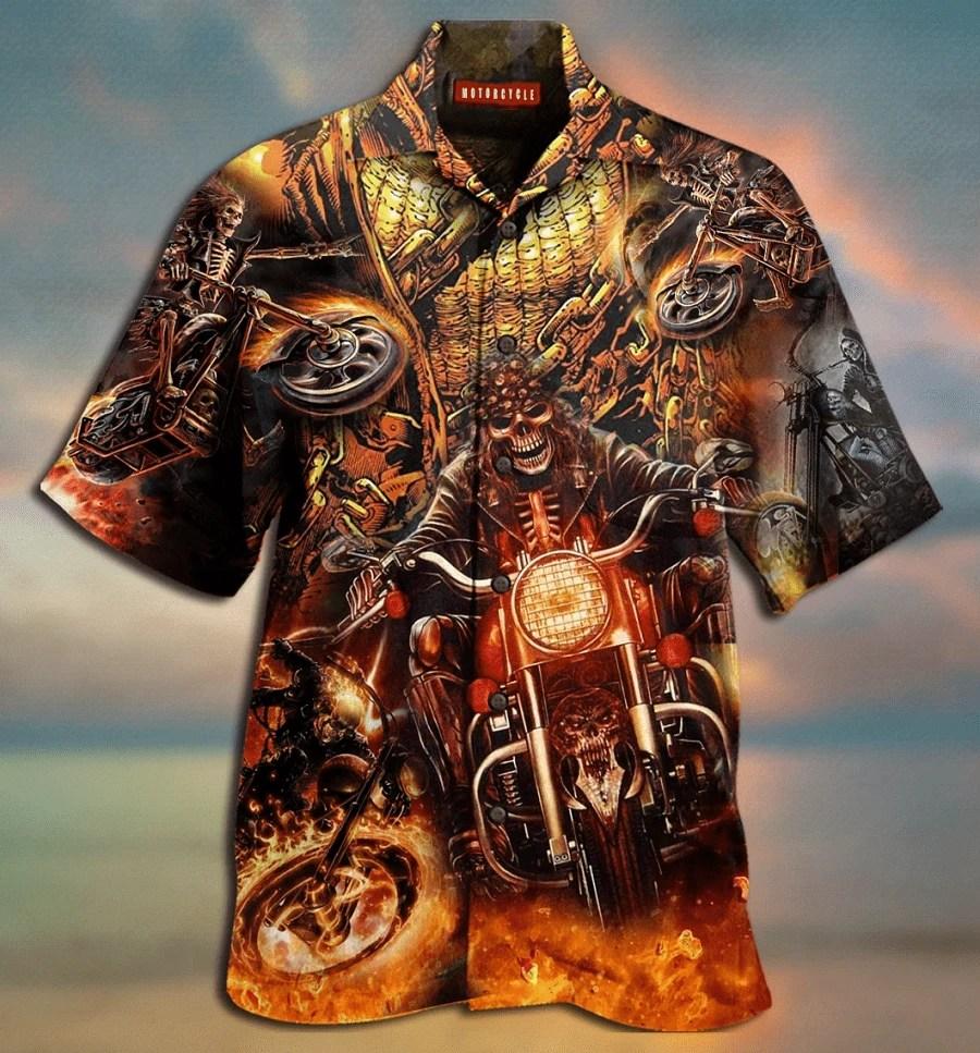 Beach Shirt Buy Amazing Skull Motorcycle Racing Hawaiian Aloha Shirts V