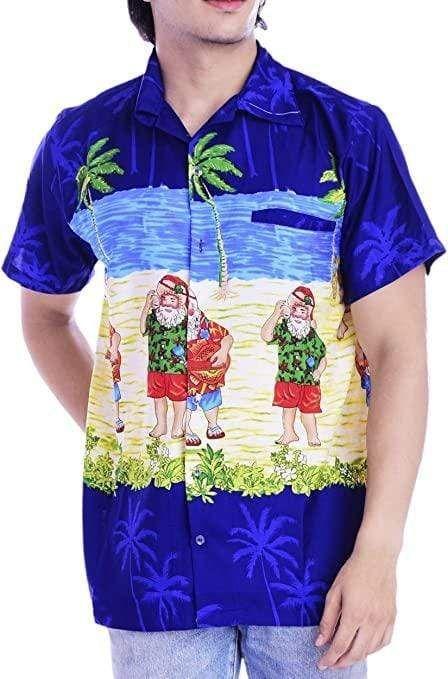 Beach Shirt Get Now Hawaiian Aloha Shirts Christmas Santa Claus Beach Party