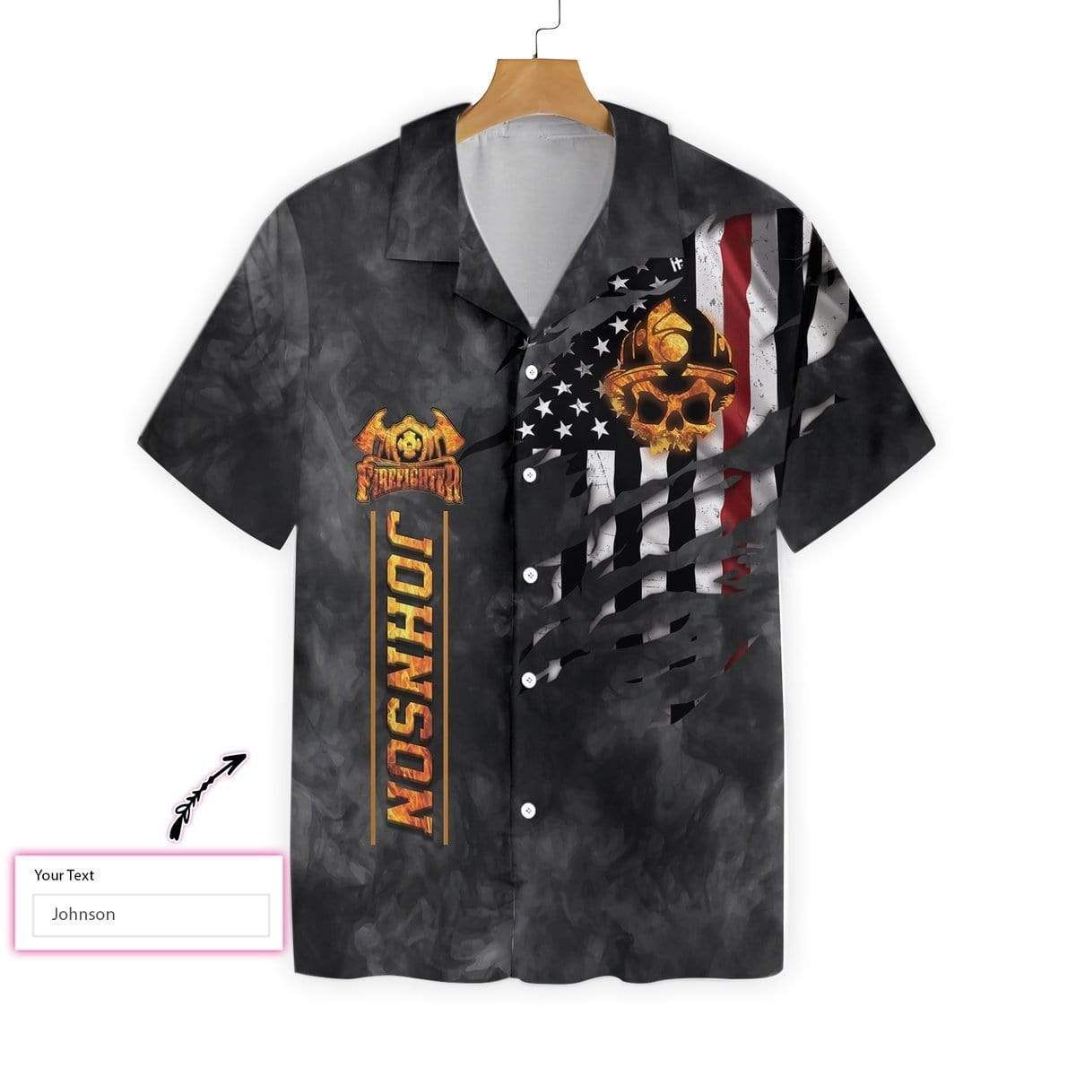 Beach Shirt Shop From 1000 Unique Firefighter Skull Flag Custom Name Unisex Hawaiian Aloha Shirt 