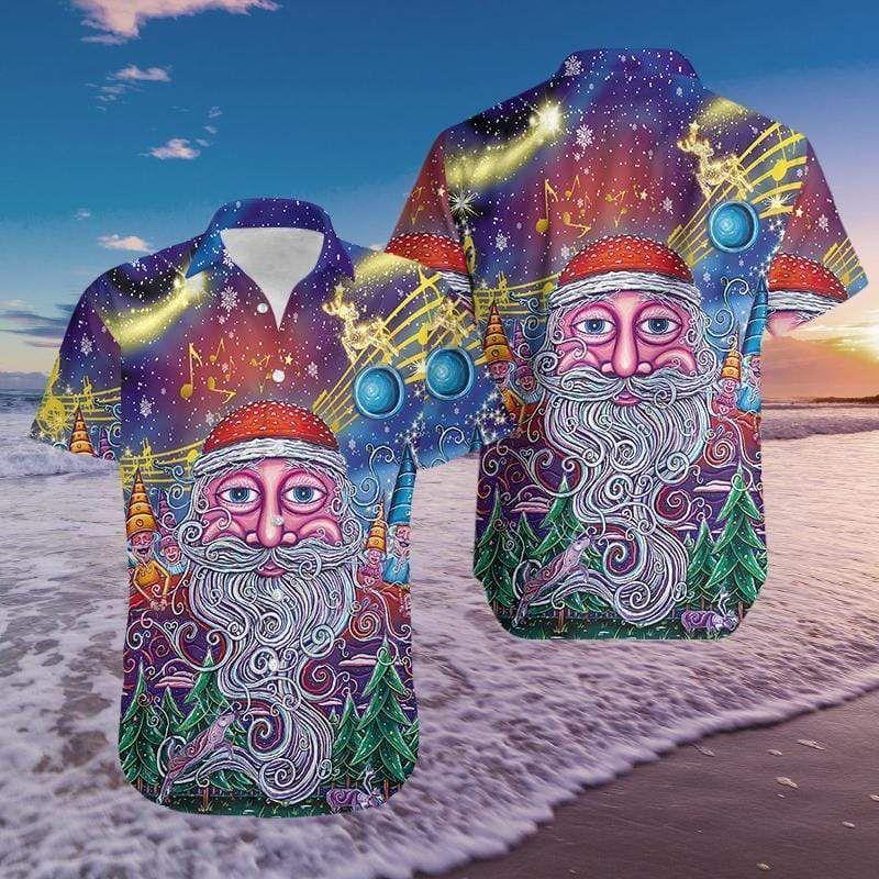 Beach Shirt Get Now Hawaiian Aloha Shirts Santas Face Christmas The Most Wonderful Time