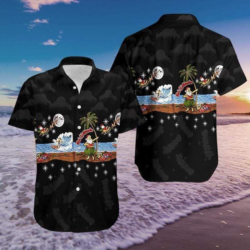 Beach Shirt Get Now Hawaiian Aloha Shirts Santa Hula Mele Kalikimaka Christmas Dh