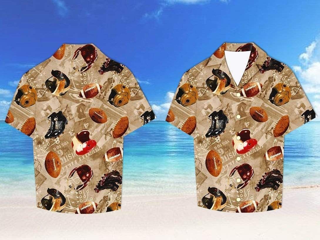 Beach Shirt Buy Football Pattern Hawaiian Aloha Shirts 