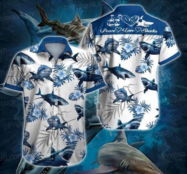 Beach Shirt Get Now Shark Hawaiian