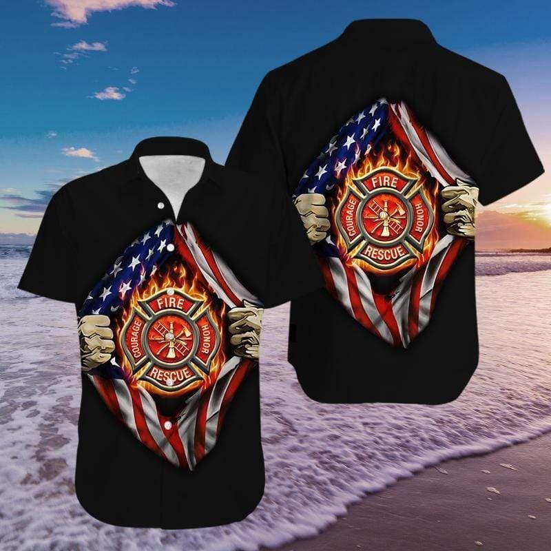 Beach Shirt Shop From 1000 Unique Black Firefighter Hawaiian Aloha Shirts