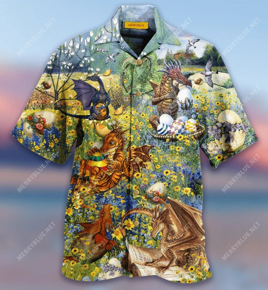 Beach Shirt High Quality Hawaiian Aloha Shirts Happy Easter Finding Dragon V