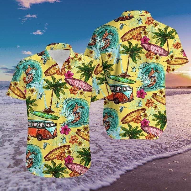 Beach Shirt Get Now Surfing And Camping Tropical Hawaiian Aloha Shirts 610H