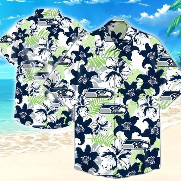 Beach Shirt Seahawks Nfl Football Hawaiian