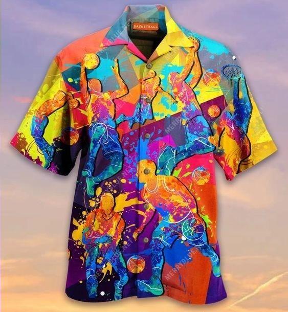 Beach Shirt Check Out This Awesome Hawaiian Aloha Shirts Colorful Basketball