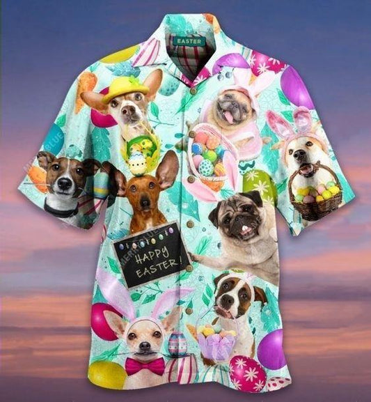 Beach Shirt Buy Hawaiian Aloha Shirts Happy Easter Dog