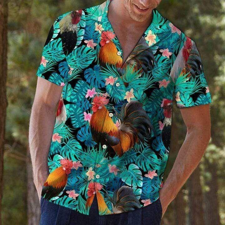 Beach Shirt Tropical Chicken Hawaiian Aloha Shirts