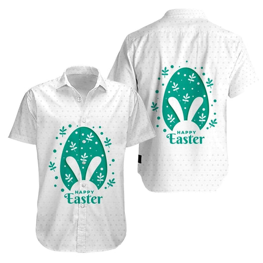 Beach Shirt Find Happy Easter Day Green Bunny Hawaiian Aloha Shirts 