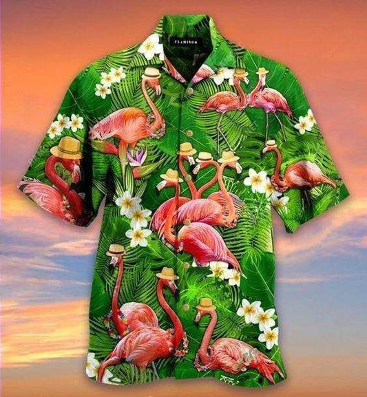 Beach Shirt Hawaiian Aloha Shirts Flamingo Stand Tall And Be Fabulous