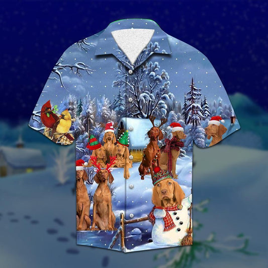 Beach Shirt Shop Vizsla Christmas Hawaiian