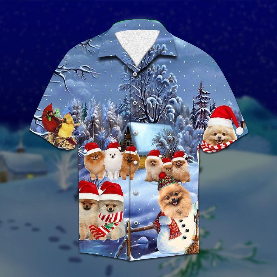 Beach Shirt Buy Pomeranian Christmas Hawaiian