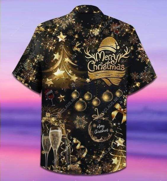 Beach Shirt Buy Hawaiian Aloha Shirts Merry Christmas Gold Bling