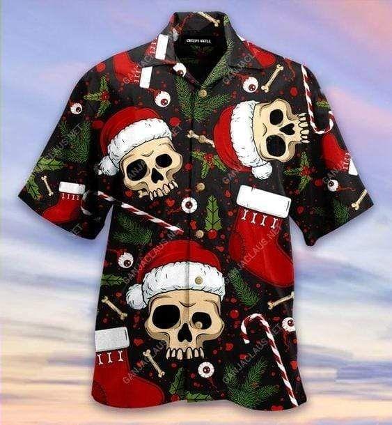 Beach Shirt Coer Your Body With Amazing Hawaiian Aloha Shirts Creepy Skull Christmas