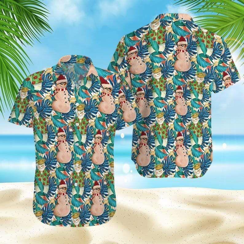 Beach Shirt Coer Your Body With Amazing Snowman Christmas Santa Claus Funny Hawaiian Aloha Shirts