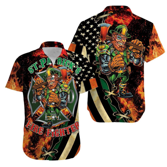 Beach Shirt Buy Hawaiian Aloha Shirts St Patricks Day Firefighter 203K