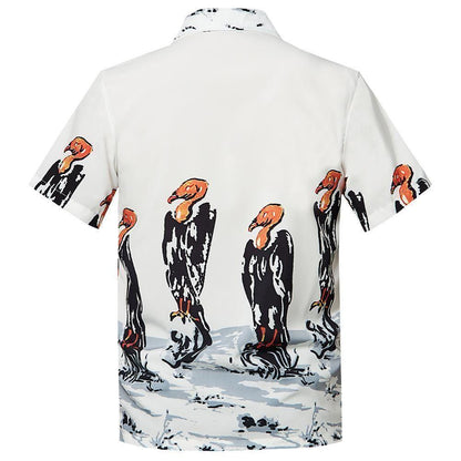 Beach Shirt Order Mens Hawaiian Flamingos