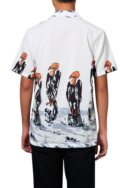 Beach Shirt Order Mens Hawaiian Flamingos