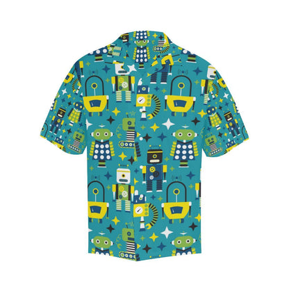 Robot Pattern Print Design A Hawaiian Shirt