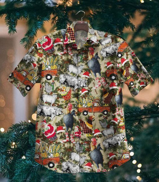 Hawaii Shirt   Hot Farmer Christmas Nv Vintage Hawaiian Shirt