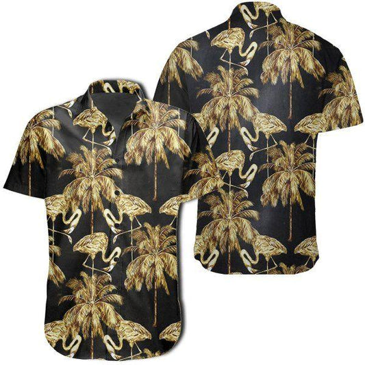 Hawaii Shirt  Hawaiian Shirt Watercolor Flamingos Palm Trees Beautiful 