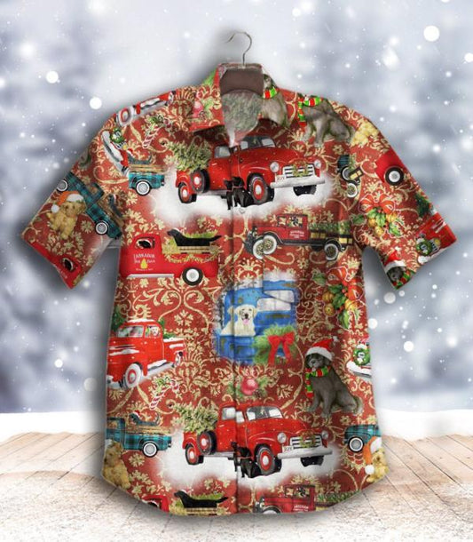 Hawaii Shirt   Hot Dogs Christmas Gt Vintage Hawaiian Shirt