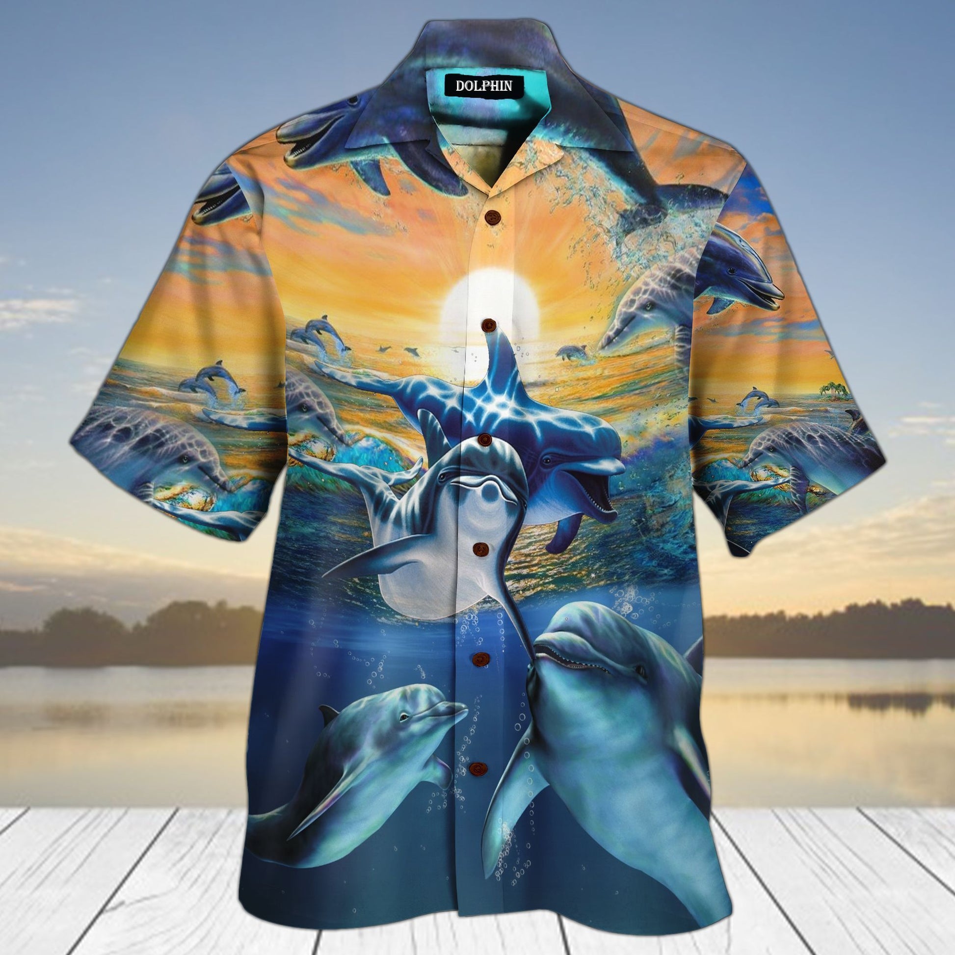 Dolphin Deep Sea Hawaiian Shirt | For Men & Women | Adult | HW4248