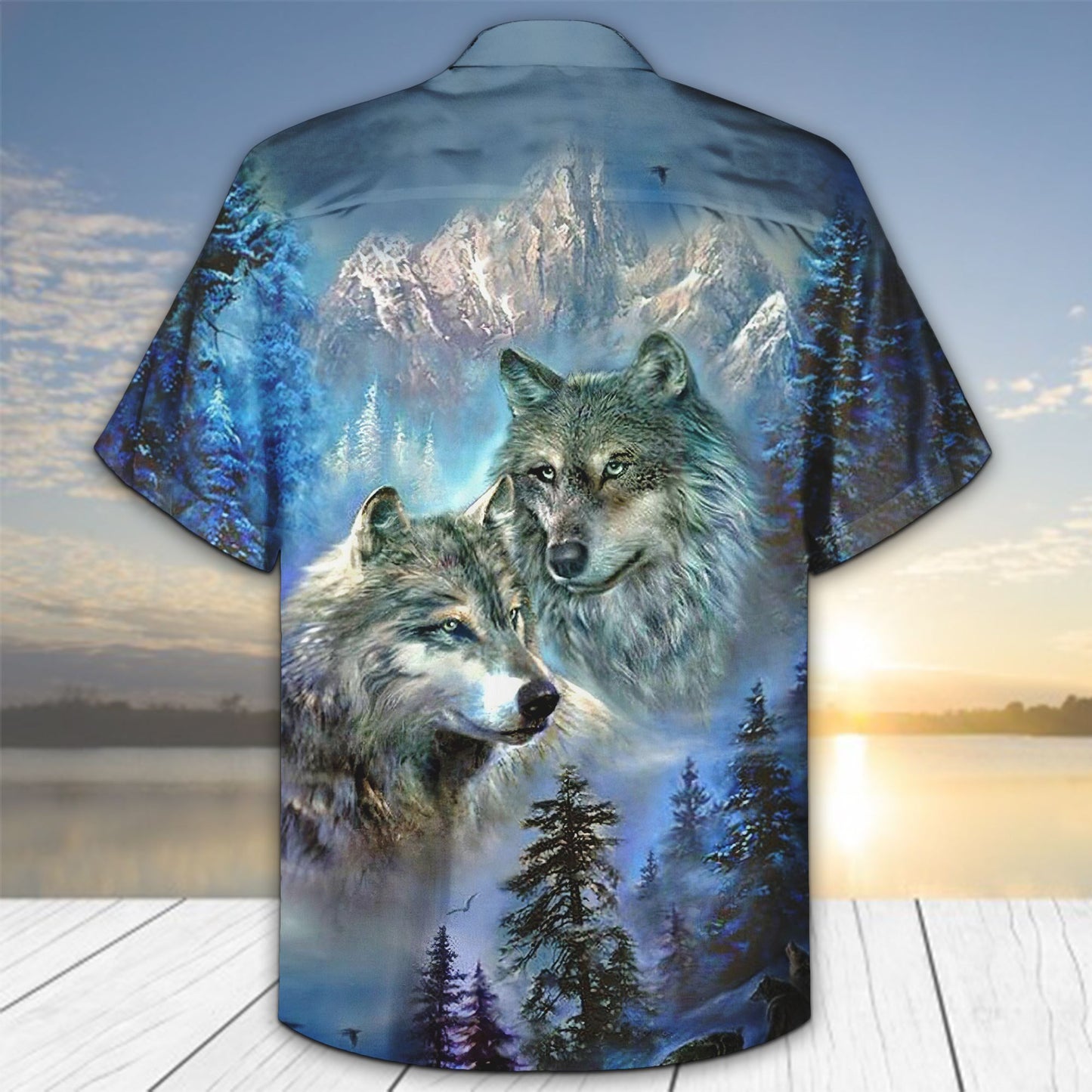 Wolf Couple 3D All Over Printed Hawaii Shirt | Unique Beach Hawaiian