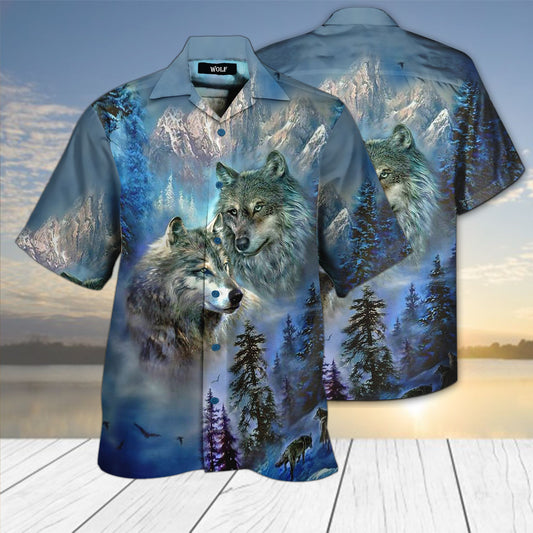 Wolf Couple Hawaiian Shirt | For Men & Women | Adult | HW4640