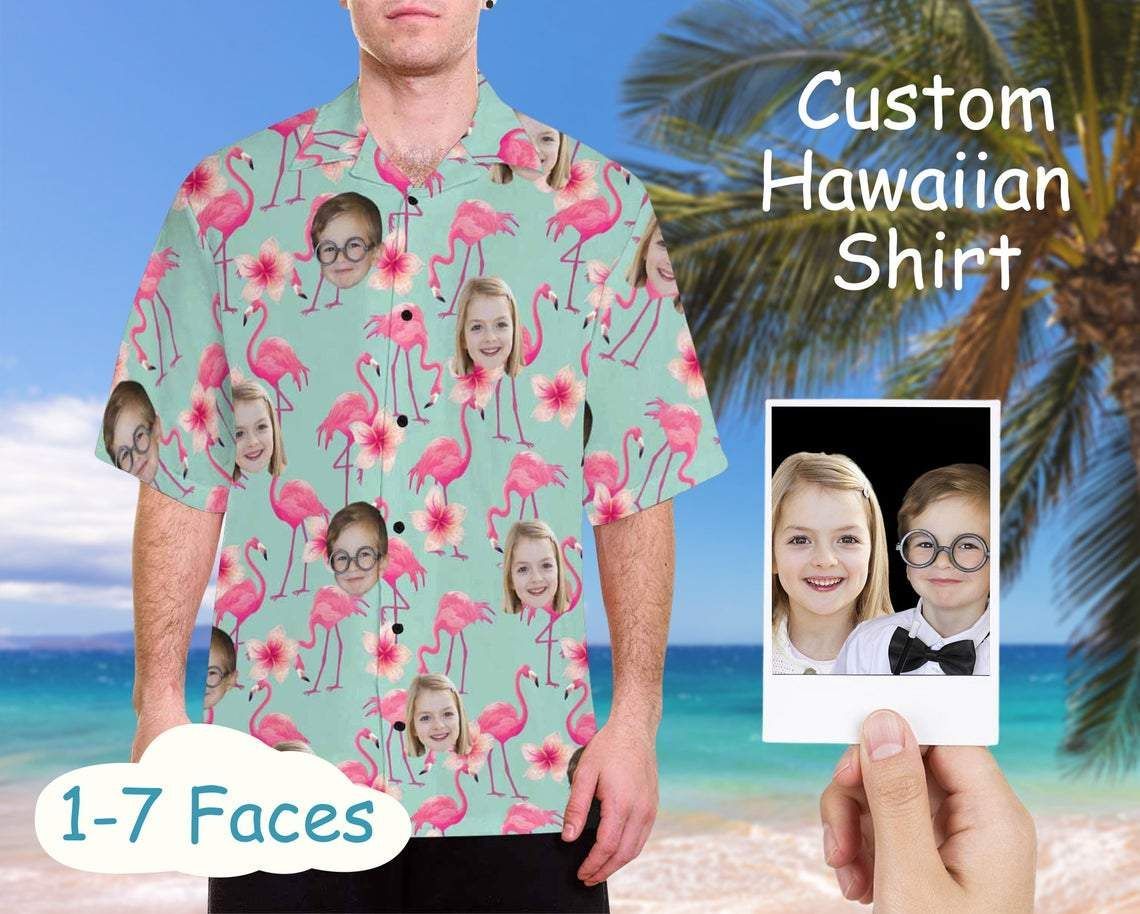 Beach Shirt Face Flamingo Unisex Hawaiian Shirts