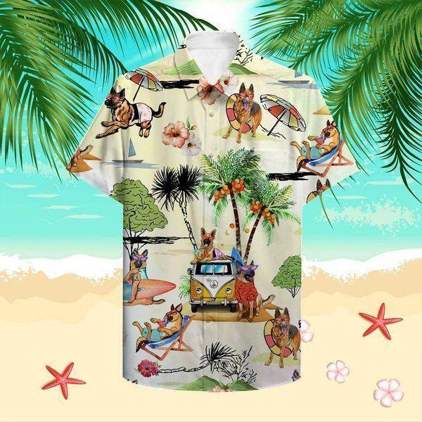 Beach Vacation German Shepherd Hawaiian Shirt | For Men & Women | Adult | HW7947