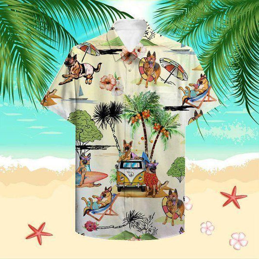 Beach Vacation German Shepherd Hawaiian Shirt | For Men & Women | Adult | HW7947